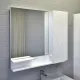 Зеркало-шкаф Comforty Мерано-90 белый матовый
