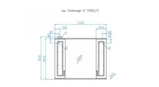 Зеркальный шкаф Style Line Олеандр-2 ЛС-00000583