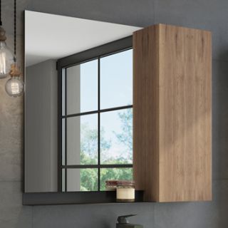 Comforty Зеркало-шкаф "Кёльн-90" дуб темный