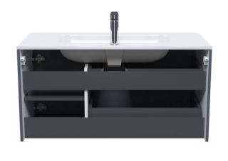 Подвесная тумба с раковиной IDDIS Edifice EDI10D0i95K 100см тёмно-серый