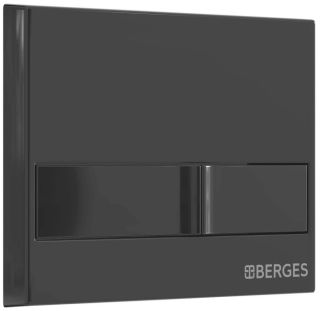 Кнопка смыва Berges Novum чёрный глянец 040016