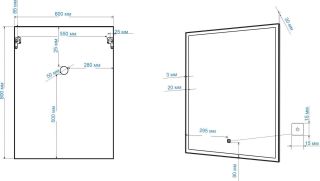 Зеркало с подсветкой Art&Max Arezzo 60x80см AM-Are-600-800-DS-FC
