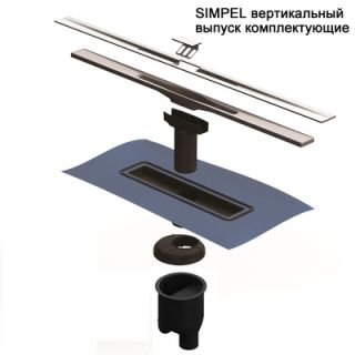 Душевой лоток Berges Wasserhaus Simpel 090113 100 Матовый хром