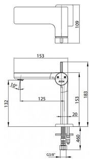 Смеситель для раковины E.C.A. Purity 102188038HEX хром