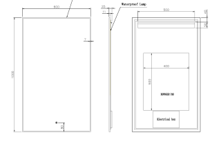 Зеркало с подсветкой Armadi Art Modern 569-MG 60 см сенсорный выключатель антизапотевание золото матовое