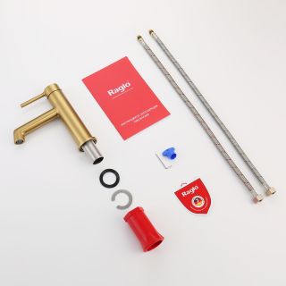 Смеситель для раковины Raglo R20.10.03 золотой сатин