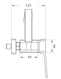 Гигиенический душ со смесителем Shevanik S8505-1 хром