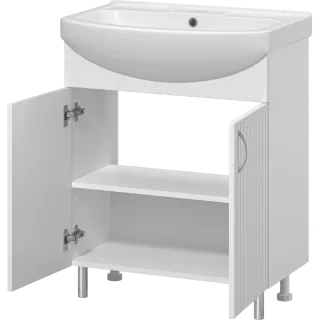 Напольная тумба под раковину Misty Изео Э-Изе01070-021Н 67 см белый