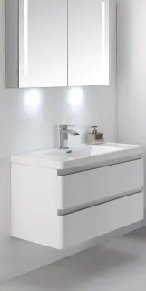 Подвесная тумба с раковиной Parly Spa Gucci80 белый глянцевый