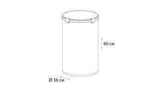 Корзина для белья FIXSEN SMART STYLE на завязках белая (FX-1033B)