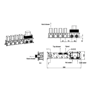 Душевой комплект Boheme Zodiac 132-2-NB брашированный никель