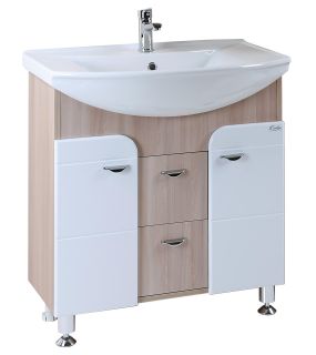 Напольная тумба под раковину Onika Стиль 107512 75см белый/ясень шимо