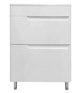Напольная тумба под раковину Kare Luxe ФР-00007076 60см два ящика белый