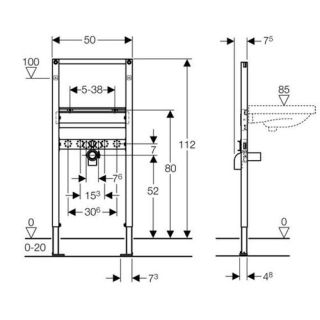 Система инсталляции для раковин Geberit Duofix 111.434.00.1