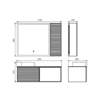 Тумба с раковиной Comforty Геленджик 00-00018707 120 см белый матовый