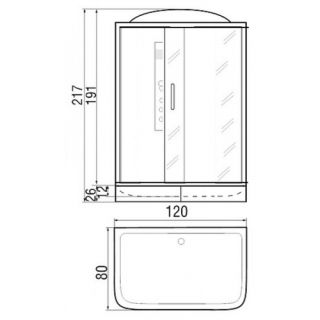 Душевая кабина RIVER VITIM 120/80/50 МТ