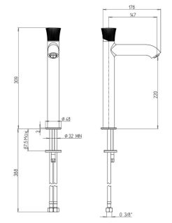 Смеситель для раковины Paini Domus 18PJ205PZLL матовое золото