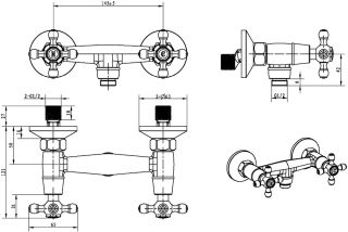 Смеситель для душа Boheme Flora хром 274-FL