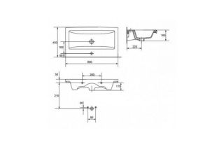 Style Line Умывальник Комо-80 см