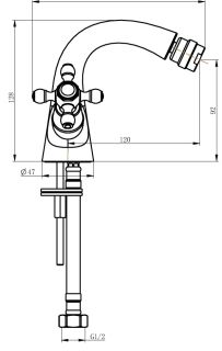 Смеситель для биде Boheme Royal Crystal хром 276-Royal/CRST