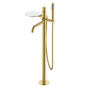 Напольный смеситель для ванны Boheme Stick Diamond 129-MG золото матовое