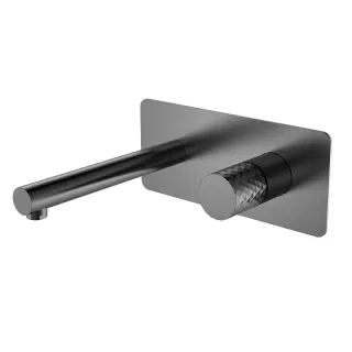 Встраиваемый смеситель для раковины Boheme Stick Diamond 125-GM оружейная сталь