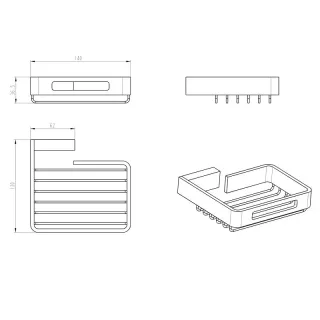 Держатель для губки Boheme Q 10959-MG золото матовое