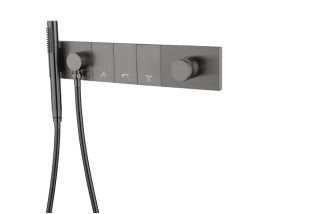 Встраиваемый смеситель для душа Boheme Zodiac 132-SYS-GM оружейная сталь