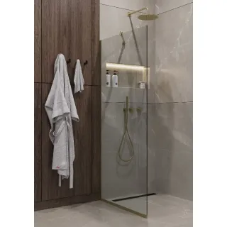 Душевая перегородка Timo T14 120 см золото