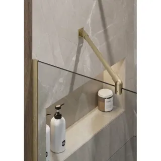 Душевая перегородка Timo T14 120 см золото