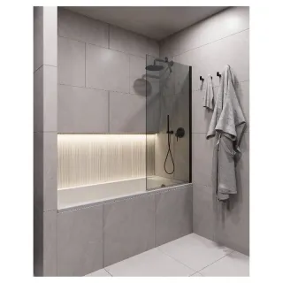 Шторка на ванну Timo T26 90 см чёрный