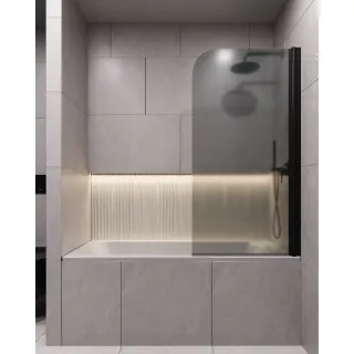 Шторка на ванну Timo T31 80 см чёрный