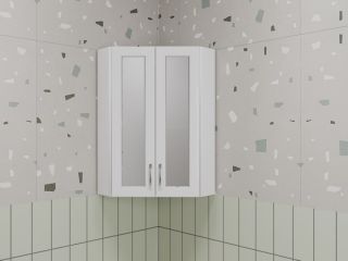 Шкаф с зеркальной вставкой Style Line Эко Стандарт 45 ЛС-00002331 угловой белый