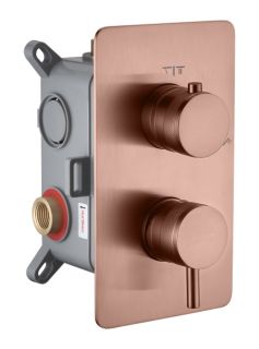 Встраиваемый смеситель для душа Boheme Cell 135-2-CB 2-х проходной брашированная медь