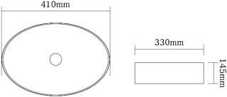 Раковина накладная SantiLine SL-1016MB 41см чёрный матовый