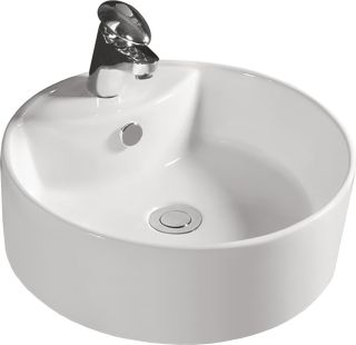 Раковина накладная SantiLine SL-1070 40см белый