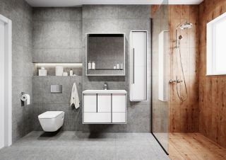 Зеркальный шкаф Акватон Ривьера 80см белый матовый 1A239102RVX20