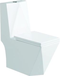 Унитаз-моноблок SantiLine SL-5013 безободковый белый