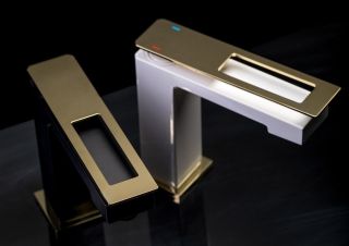 Смеситель для раковины Boheme Q чёрный/золото 141-BG