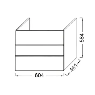 Тумба под раковину Jacob Delafon Lucien EB2056-J5-J5 60 см белый лак