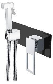 Гигиенический душ Boheme Q со смесителем чёрный/хром 147-BCR