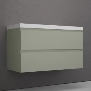 Тумба под раковину подвесная Style Line Манхэттен ЛС-00002358 100 см олива