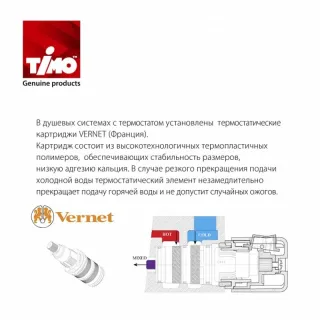 Душевой комплект Timo Saona SX-2359/13SM с термостатом матовый никель