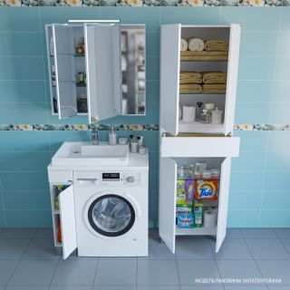 Раковина над стиральной машиной СанТа Юпитер 900120 80см левая белый