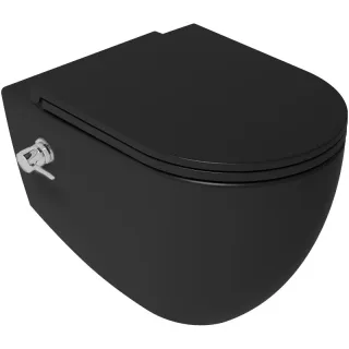 Подвесной унитаз Isvea Infinity 10NFS1005I-2N безободковый с функцией биде чёрный матовый