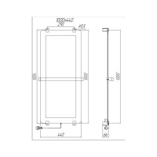 Электрический полотенцесушитель Allen Brau Infinity 00288919 44х100 см