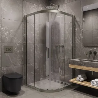 Душевой уголок Timo T42 90x90 см никель