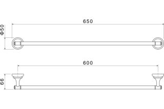 Полотенцедержатель Aquatek Классик AQ4514CR хром