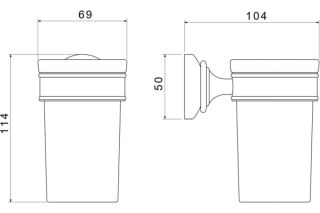 Стакан Aquatek Классик AQ4527MB черный