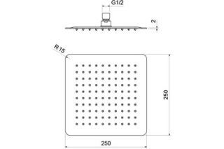 Верхний душ Aquatek AQ2072CR хром